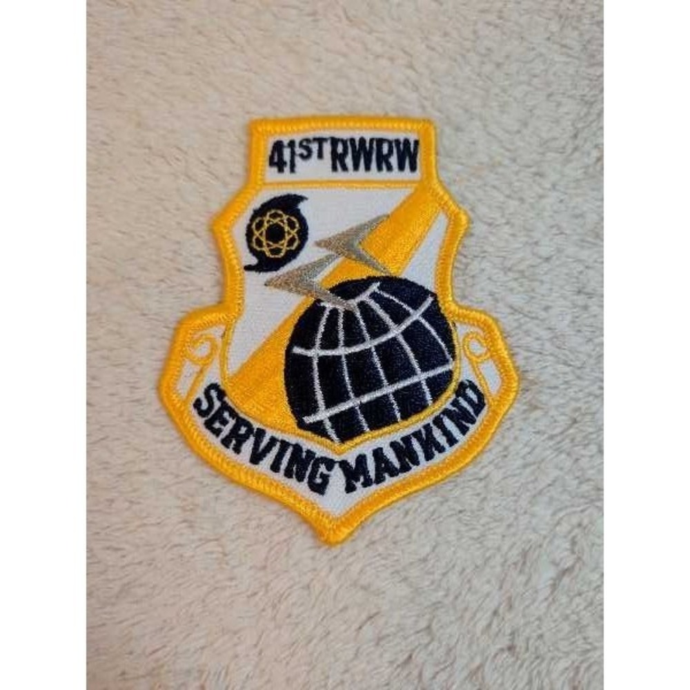 41st RWRW‎ Serving Mankind Embroidered Patch Military Air Force Shield Badge